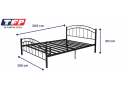 Queen Metal Bed Frame in Black with Sturdy and Fashionable Design - Cleveland